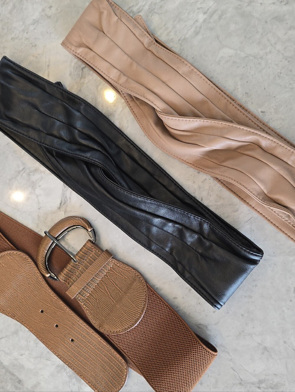 Women's Twisted Waist Belt - Nude/Tan
